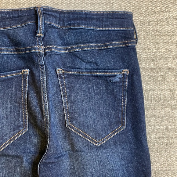 NEW Hollister High-Rise Advanced Stretch Skinny Crop Jeans Dark Wash - Picture 7 of 9